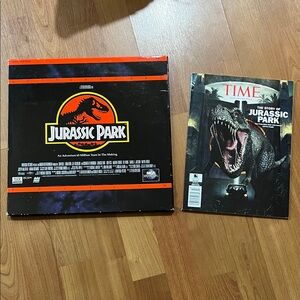 Jurassic Park laserdisc and Time Magazine Set